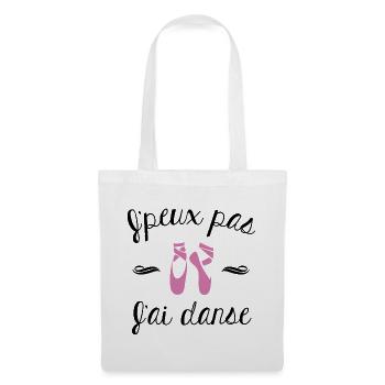 J'peux pas j'ai danse - Sac en tissu - blanc - Devant