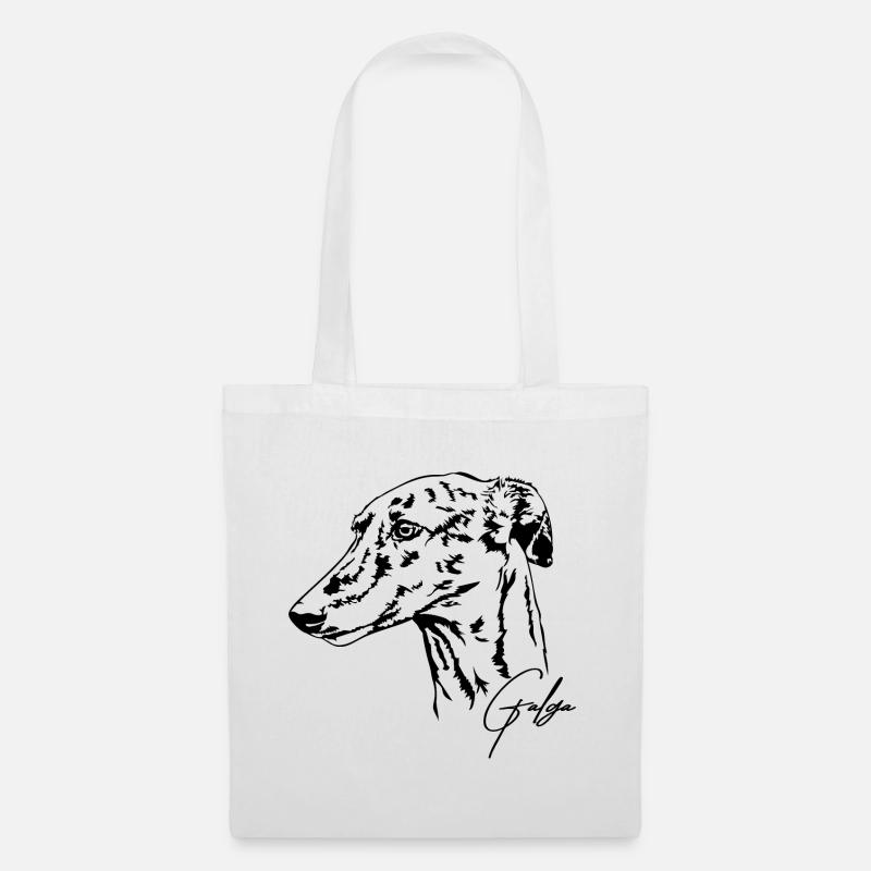 GALGA Portrait Windhunde Windhund Wilsigns - Stoffbeutel - Weiß