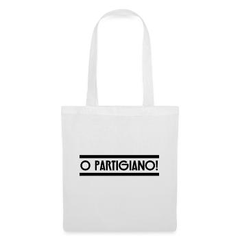 O Partigiano Italie Italien - Sac en tissu - blanc - Devant
