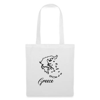 Grec drôle disant cadeau de la Grèce - Sac en tissu - blanc - Devant
