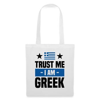 Grec drôle disant cadeau de la Grèce - Sac en tissu - blanc - Devant