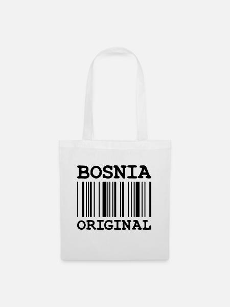 Bosnien Lustiger Bosna Spruch als Geschenk - Stoffbeutel - Weiß