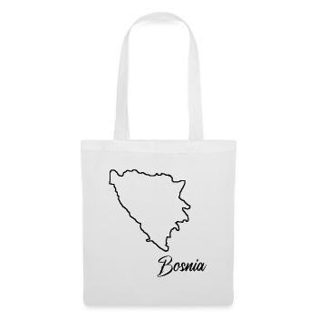 Bosnien Lustiger Bosna Spruch als Geschenk - Stoffbeutel - Weiß - Vorne