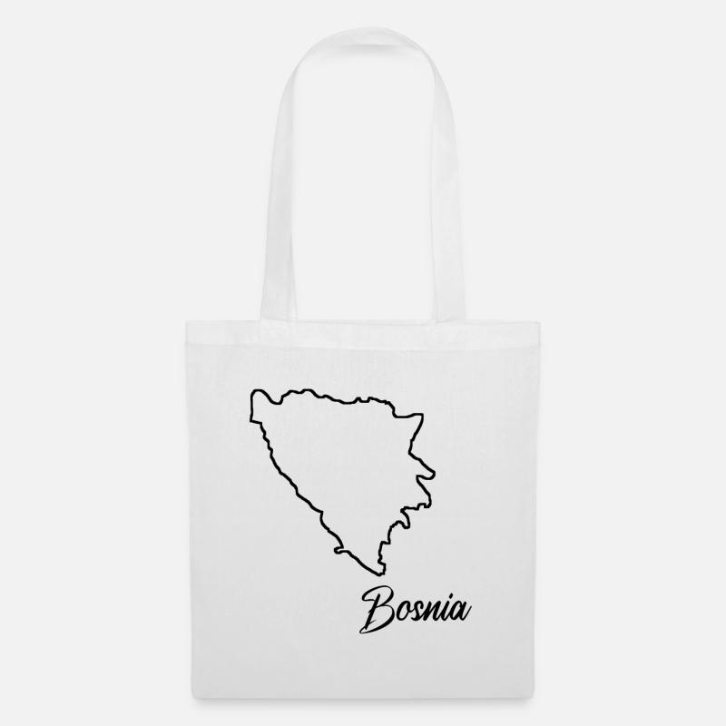 Bosnien Lustiger Bosna Spruch als Geschenk - Stoffbeutel - Weiß