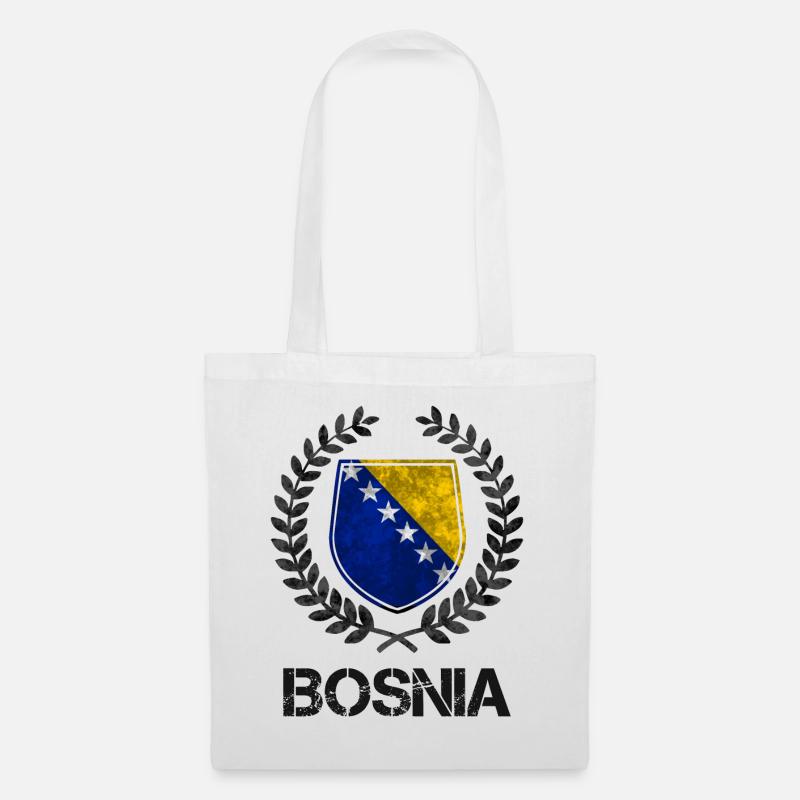 Bosnien Lustiger Bosna Spruch als Geschenk - Stoffbeutel - Weiß