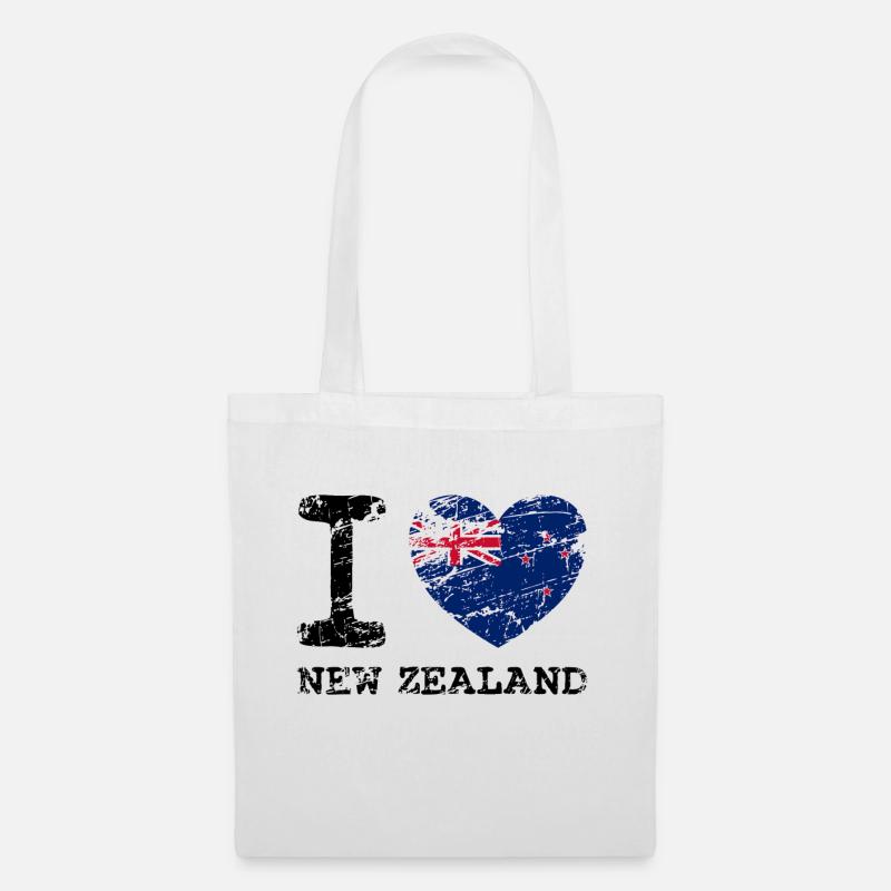 Neuseeland Lustiges Geschenk für Neuseeländer - Stoffbeutel - Weiß