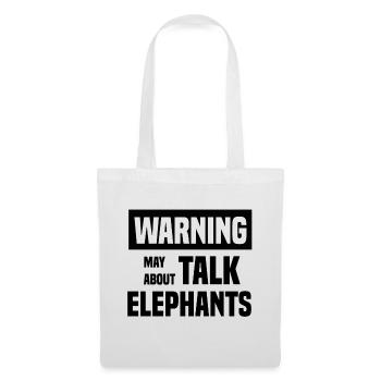 Motif d’éléphant amusant comme cadeau - Sac en tissu - blanc - Devant