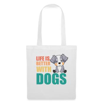 Australian Sheperd Life Dogs - Tote Bag - white - Front