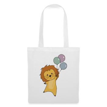 Lion balloons flies up cute animals - Tote Bag - white - Front