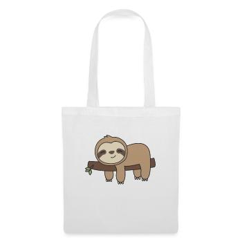 Paresseux drôle détendu doux animaux - Sac en tissu - blanc - Devant