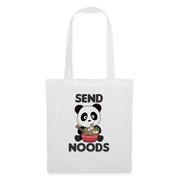 Panda send noods Ramen Süße Kawaii Nudel - Stoffbeutel - Weiß - Vorne