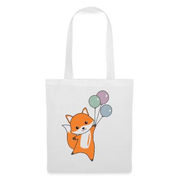 Fuchs süß Tier fliegt Luftballons Kinder - Tote Bag - white - Front