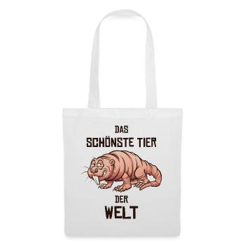 Nacktmull Naked Mole Geschenk - Stoffbeutel - Weiß - Vorne