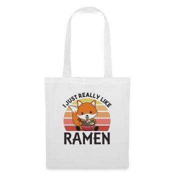 Fuchs i just really like Ramen Süß Nudel - Stoffbeutel - Weiß - Vorne