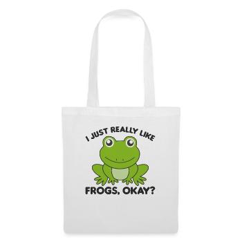 Grenouille préféré des grenouilles douces pour les amis des animaux - Sac en tissu - blanc - Devant