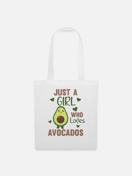Nur ein Mädchen das Avocados liebt süße Avocado - Stoffbeutel - Weiß