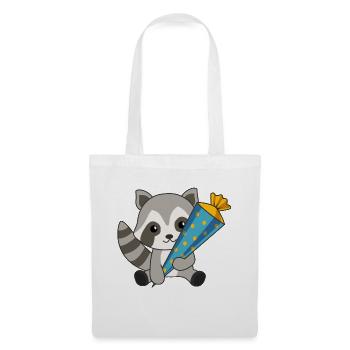 Raton laveur inscription scolaire garderie 2021 écolier - Sac en tissu - blanc - Devant