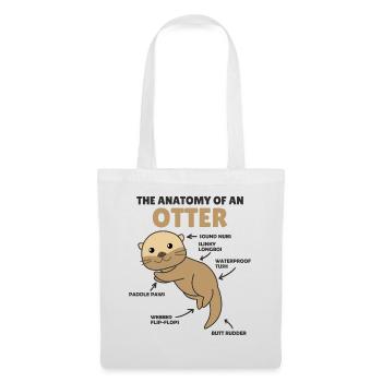süße Otter Erklärung Anatomy of an Otter - Stoffbeutel - Weiß - Vorne