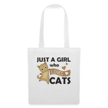 Only a girl who loves cats cute cat - Tote Bag - white - Front