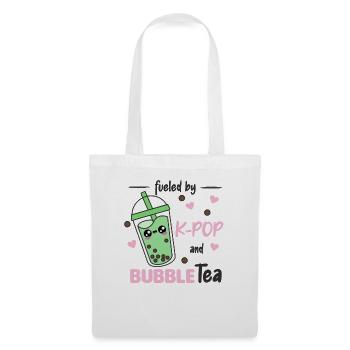 fueled by K-Pop and Bubble Tea kawaii Boba Tea - Tote Bag - white - Front