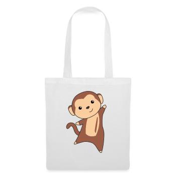 Monkey cute animals in the jungle funny monkeys - Tote Bag - white - Front