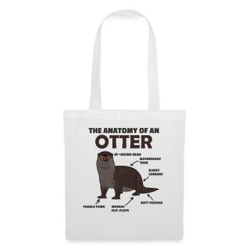 süße Otter Erklärung Anatomy of an Otter - Stoffbeutel - Weiß - Vorne