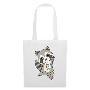 Raccoon Christmas Snow Winter Raccoons - Tote Bag - white - Front