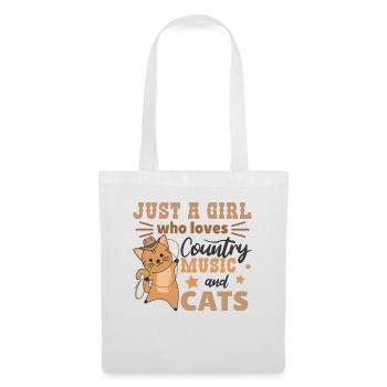 Just a girl who loves country music and cats - Tote Bag - white - Front