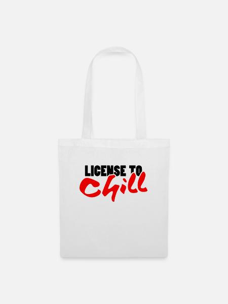 Lizenz zum Chillen - Chill - Stoffbeutel - Weiß