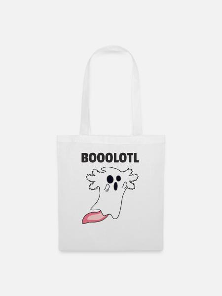 Boo Axolotl Liebhaber süße Tiere für Halloween - Stoffbeutel - Weiß