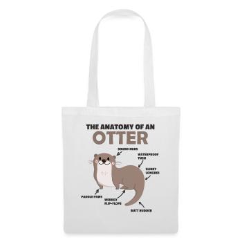 süße Otter Erklärung Anatomy of an Otter - Stoffbeutel - Weiß - Vorne