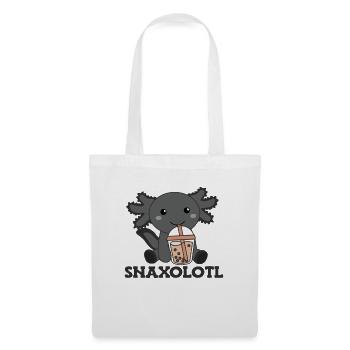 Snaxolotl Axolotl Bubble Tea Liebhaber süße Tiere - Stoffbeutel - Weiß - Vorne