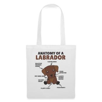 Anatomie d’un labrador Retriever chiens mignons - Sac en tissu - blanc - Devant