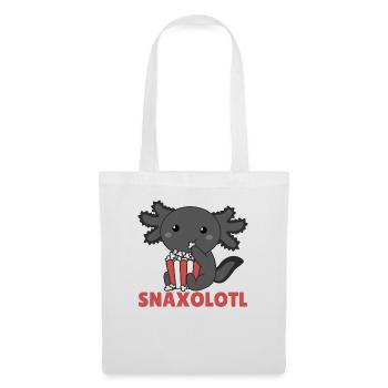 Snaxolotl Axolotl Liebhaber süße Tiere Popcorn - Stoffbeutel - Weiß - Vorne