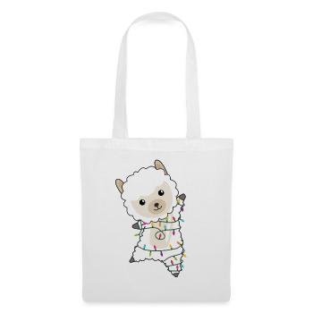 Alpaga joyeux Noël d’hiver animaux alpagas - Sac en tissu - blanc - Devant