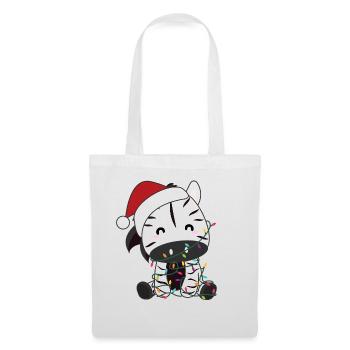 zebra Christmas zebras winter animals - Tote Bag - white - Front