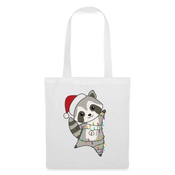 Raccoon Christmas Snow Winter Raccoons - Tote Bag - white - Front