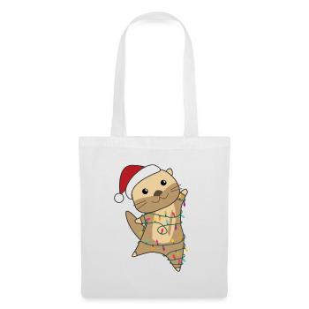 Otter Christmas Snow Winter Animals Otter - Tote Bag - white - Front