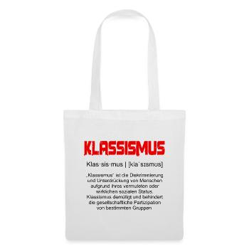 Eine Definition - Klassismus - Stoffbeutel - Weiß - Vorne