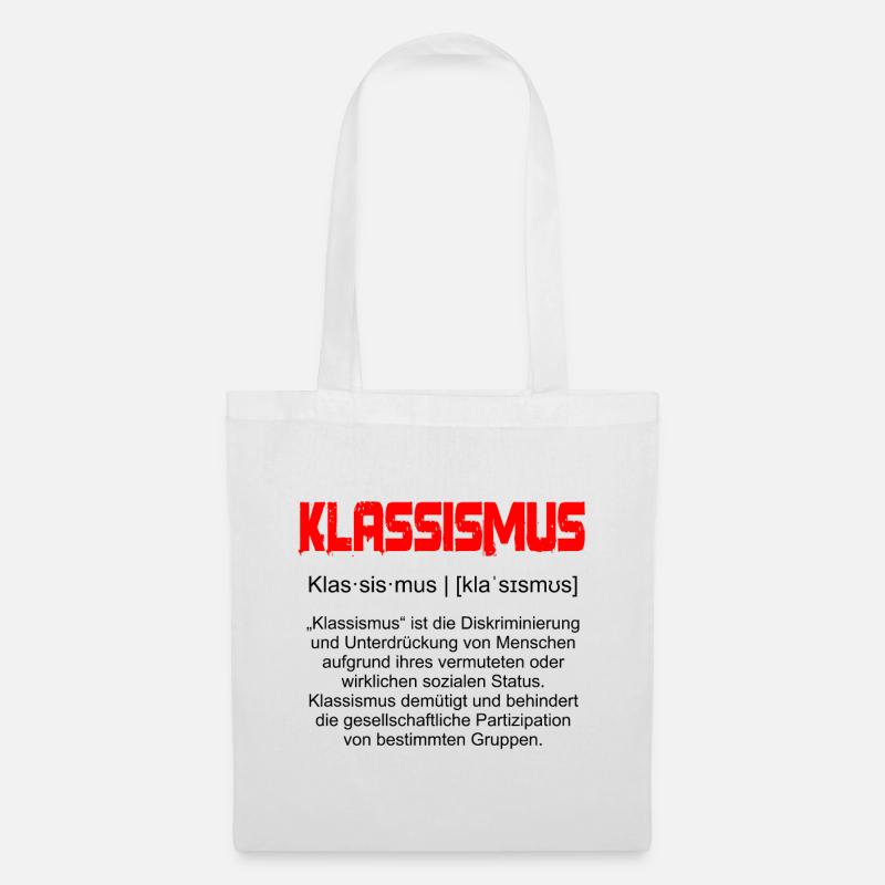 Eine Definition - Klassismus - Stoffbeutel - Weiß