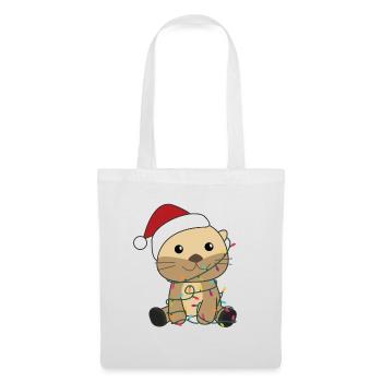 Otter Christmas Snow Winter Animals Otter - Tote Bag - white - Front