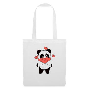 Panda for Valentine's Day sweet animals with hearts - Tote Bag - white - Front