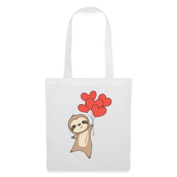 Sloth for Valentine's Day cute animals with hearts - Tote Bag - white - Front