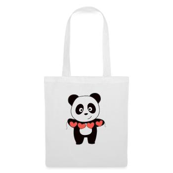 Panda for Valentine's Day sweet animals with hearts - Tote Bag - white - Front