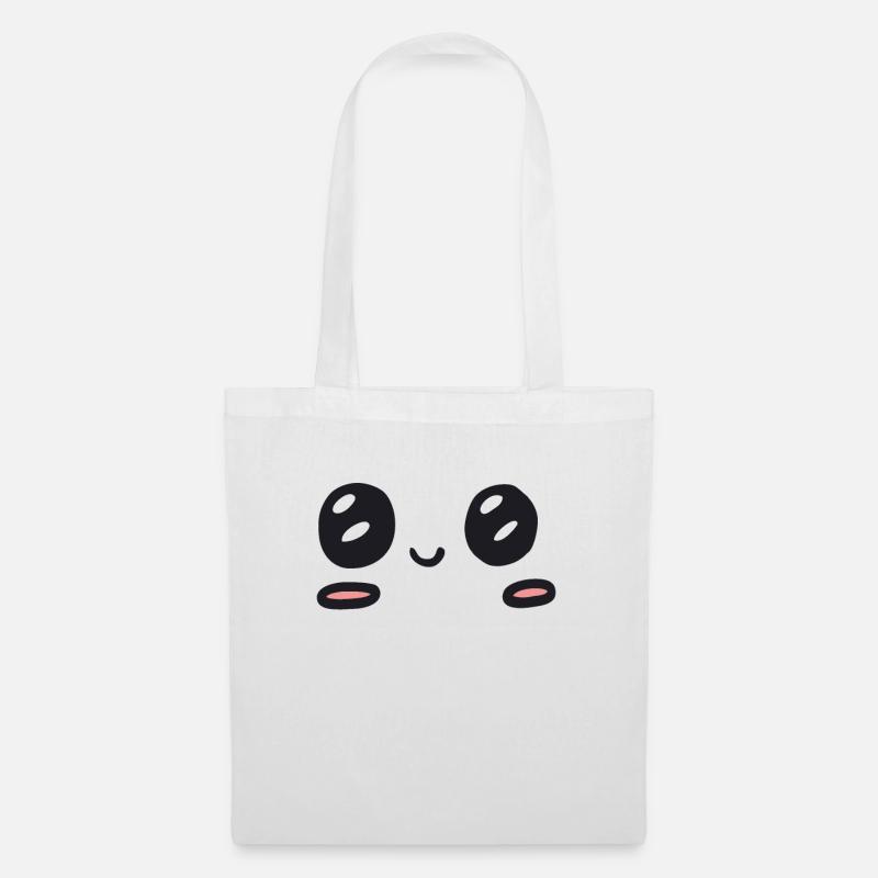 kawaii Freudentränen - Stoffbeutel - Weiß