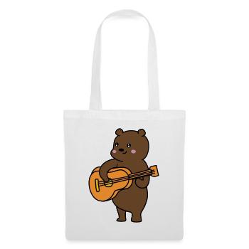 a bear, a guitar and music - Tote Bag - white - Front