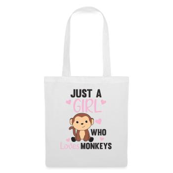 Just a girl who loves monkeys - sweet monkey - Tote Bag - white - Front