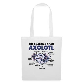Mosaïque Axolotl Explication Anatomie d’un Axolotl - Sac en tissu - blanc - Devant