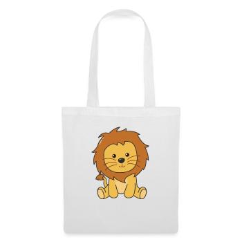 Lion mignon animaux pour les enfants Roi Lion - Sac en tissu - blanc - Devant