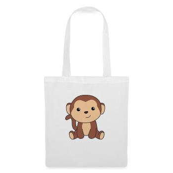 Monkey cute animals in the jungle funny monkeys - Tote Bag - white - Front